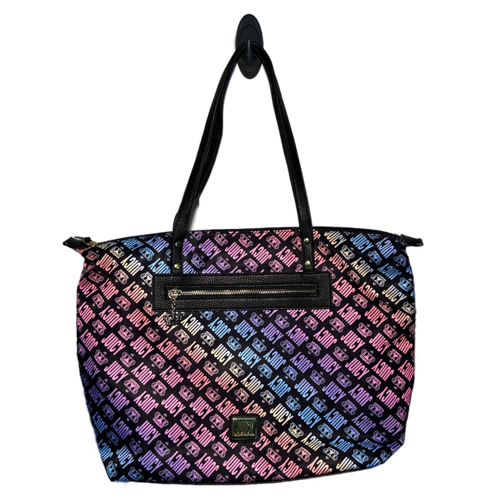 Juicy Couture Black Rainbow Tote Bag